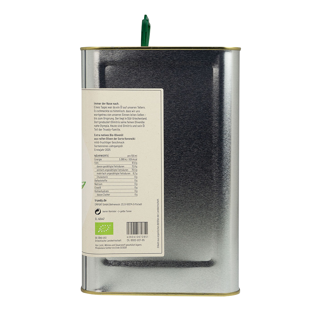 Olivenöl 3L Seitenansicht web